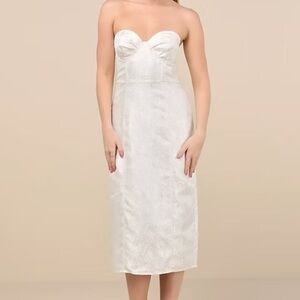 Lulu's Strapless White Dress